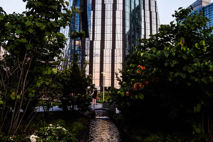 A photo of a building in Manhattan